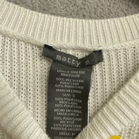 NEW Matty M Women's S Colorblock Knit Short Sleeve Sweater Pullover Half Sleeve - Picture 4 of 7